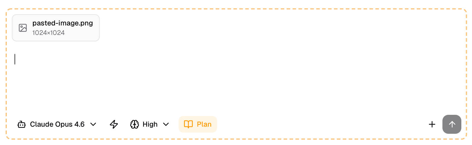 Pasting an image into the ChatML chat input